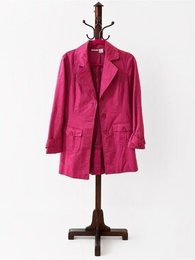 Vintage Spiegel Pink Cotton Stretch Blazer Jacket | Women’s Size 8